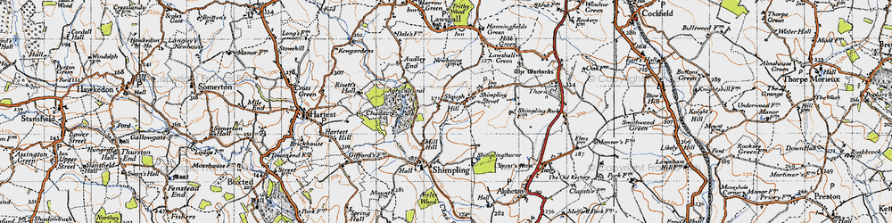 Old map of Slough Hill in 1946