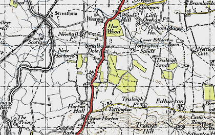 Old map of Woods Mill in 1940