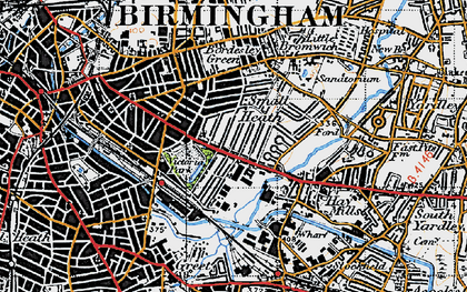 Old map of Small Heath in 1947