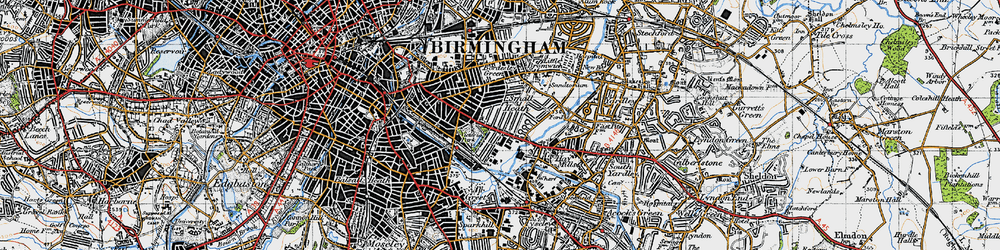 Old map of Small Heath in 1947
