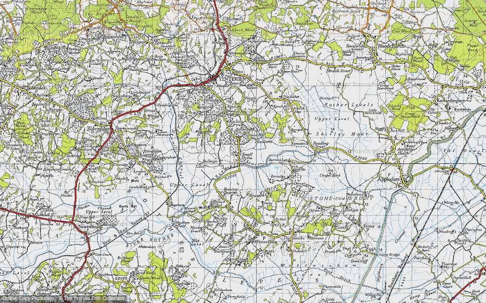Old Map of Small Hythe, 1940 in 1940