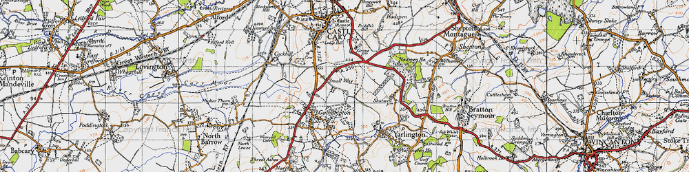 Old map of Small Way in 1945