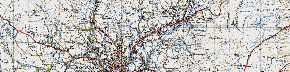 Old map of Smallbridge in 1947