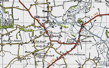 Old map of Smallburgh in 1945