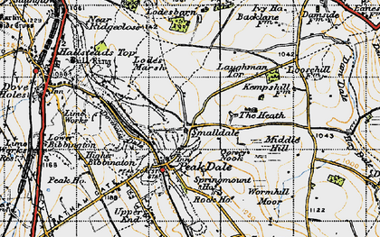 Old map of Batham Gate (Roman Road) in 1947
