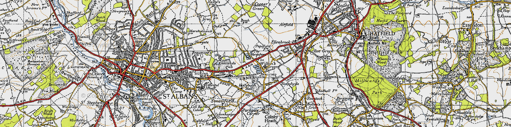 Old map of Smallford in 1946