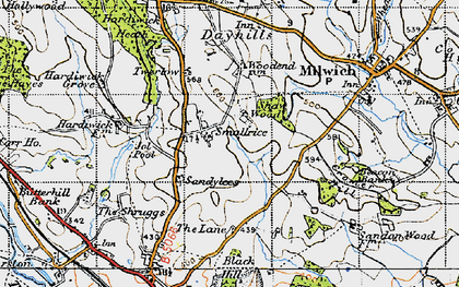 Old map of Smallrice in 1946