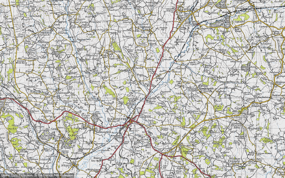 Old Map of Smallridge, 1945 in 1945