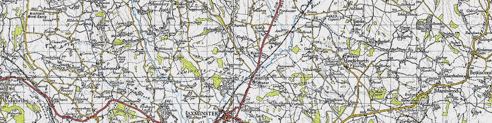 Old map of Smallridge in 1945