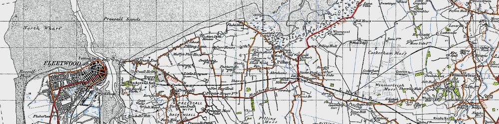 Old map of Smallwood Hey in 1947