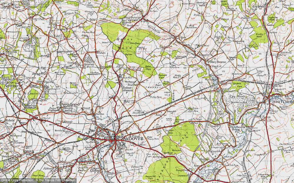 Old Map of Smannell, 1945 in 1945