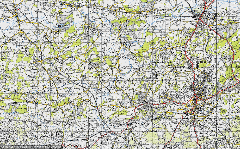 Old Map of Smart's Hill, 1946 in 1946