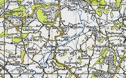 Old map of Smart's Hill in 1946