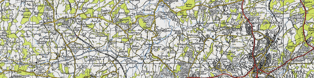 Old map of Smart's Hill in 1946