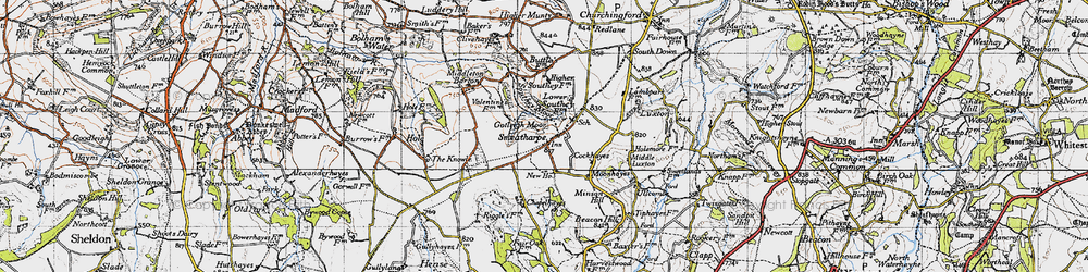 Old map of Smeatharpe in 1946