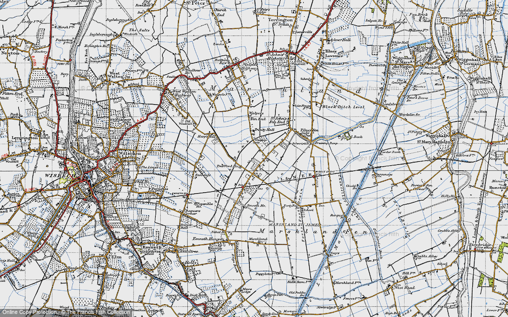 Old Map of Historic Map covering Rands Drain in 1946