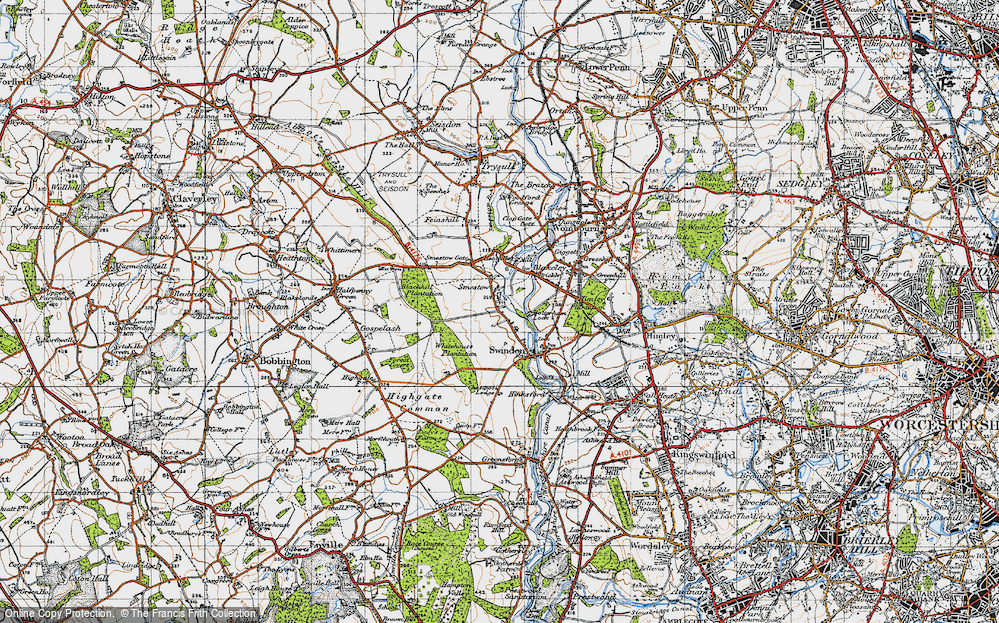 Old Map of Smestow, 1946 in 1946