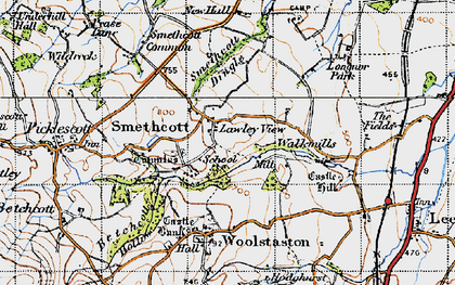 Old map of Smethcott in 1947