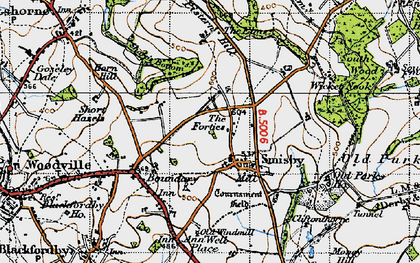 Old map of Smisby in 1946