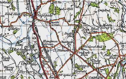 Old map of Smith Green in 1947