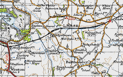 Old map of Smith's Green in 1946