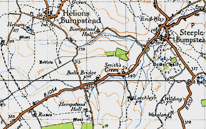Old map of Boblow in 1946