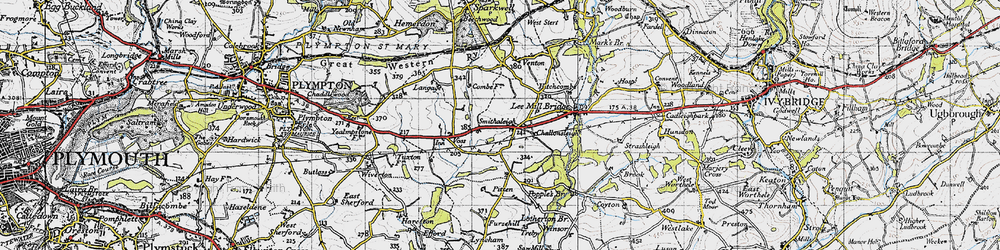 Old map of Ley in 1946