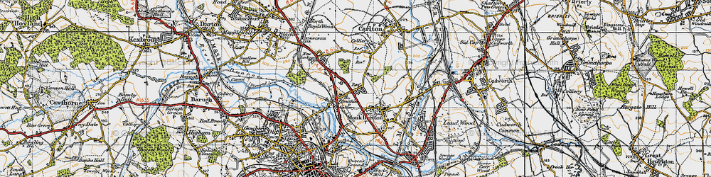 Old map of Smithies in 1947