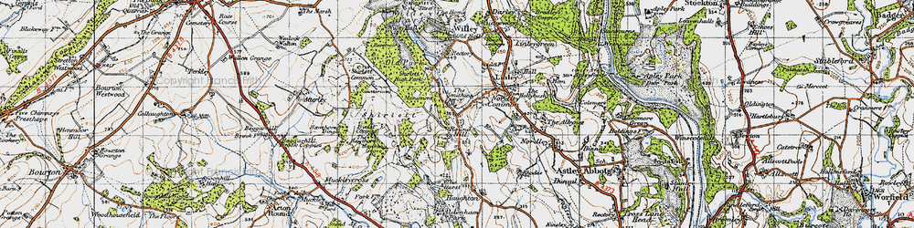Old map of Smithies, The in 1947