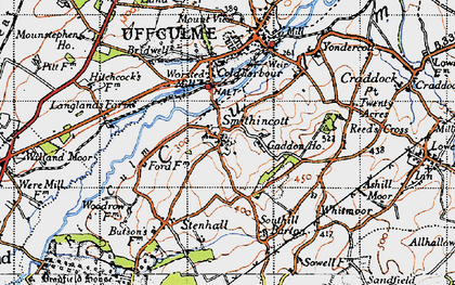 Old map of Smithincott in 1946