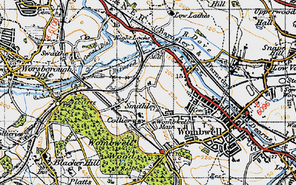 Old map of Smithley in 1947
