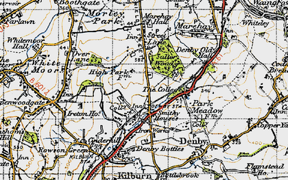 Old map of Smithy Houses in 1946