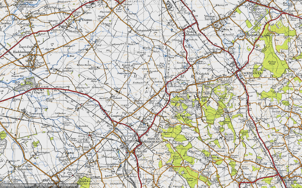 Old Map of Smokey Row, 1946 in 1946