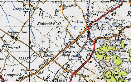 Old map of Smokey Row in 1946