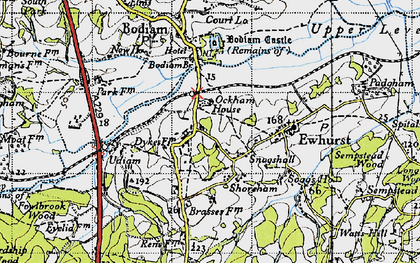 Old map of Snagshall in 1940