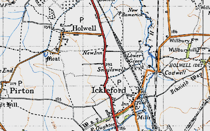 Old map of Snailswell in 1946