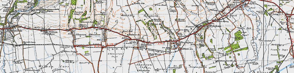 Old map of Wydale Cote in 1947