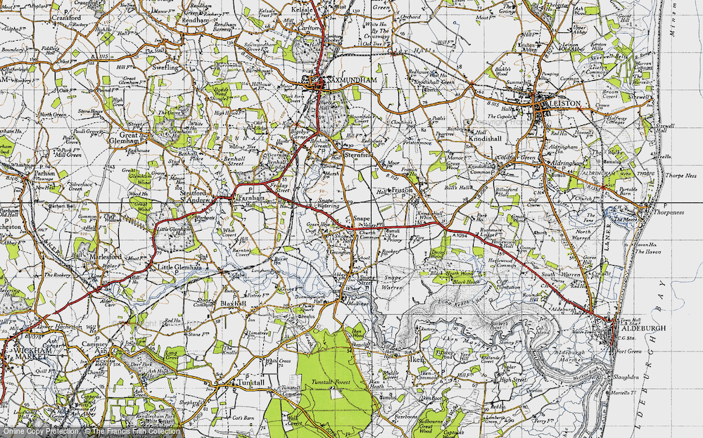 Old Map of Snape, 1946 in 1946
