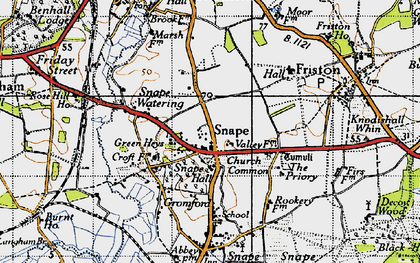 Old map of Snape in 1946