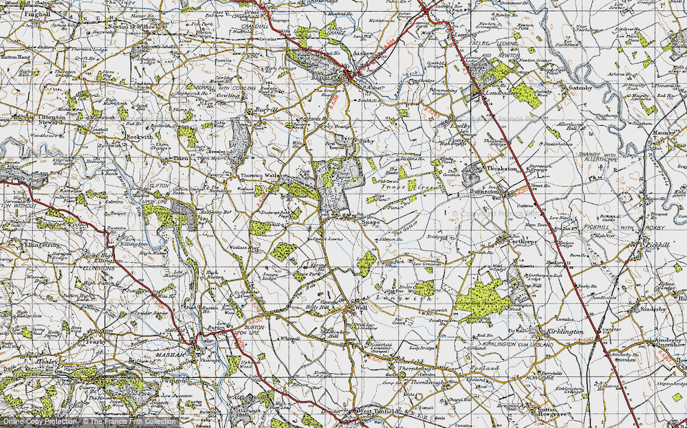 Old Map of Snape, 1947 in 1947