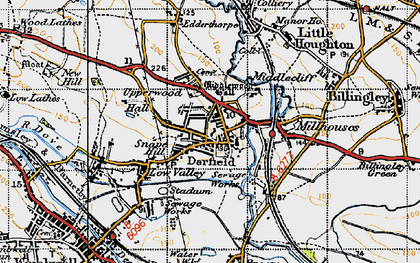 Old map of Snape Hill in 1947