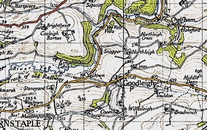 Old map of Snapper in 1946