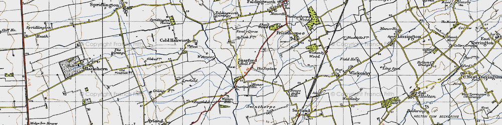 Old map of Snarford in 1947