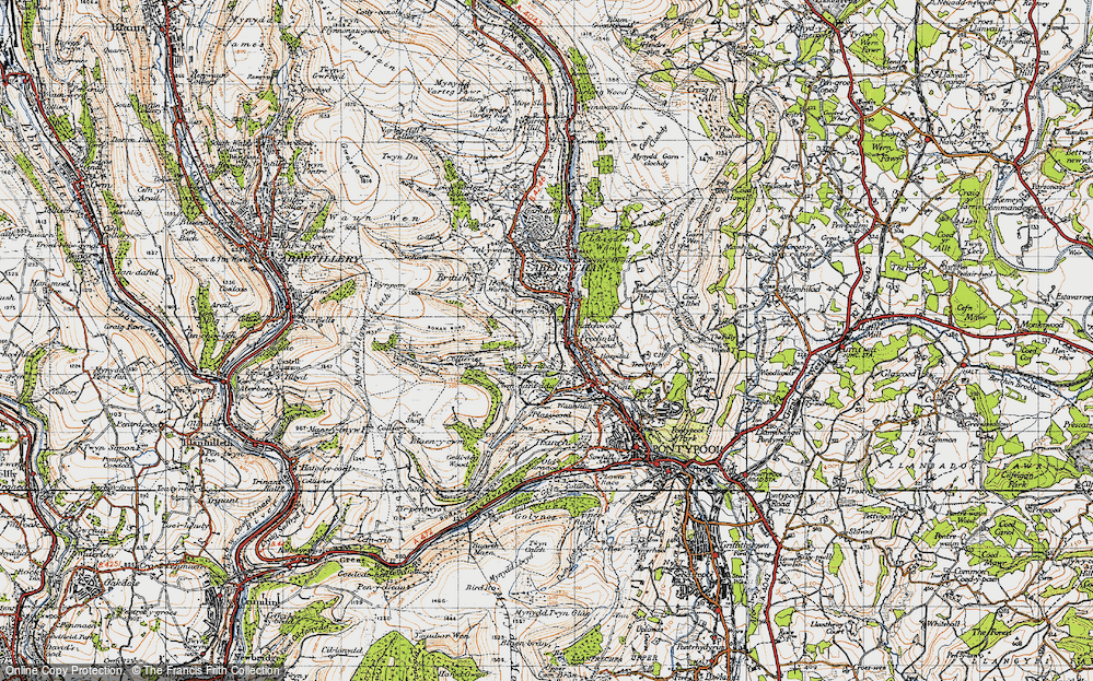 Old Map of Snatchwood, 1947 in 1947
