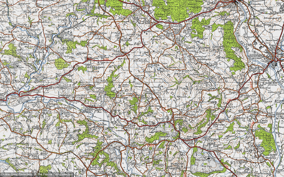 Old Map of Snead Common, 1947 in 1947