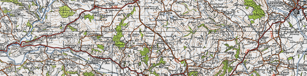 Old map of Snead Common in 1947