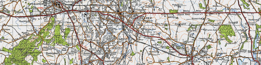 Old map of Snedshill in 1946