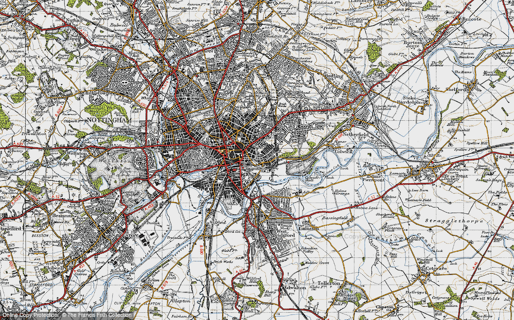 Old Map of Sneinton, 1946 in 1946