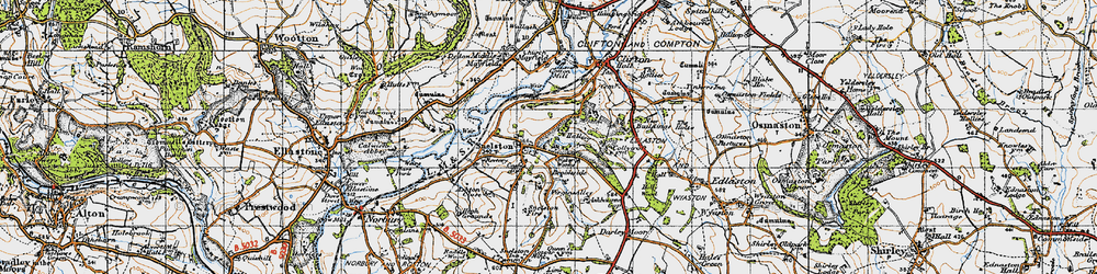 Old map of Ashton Close in 1946