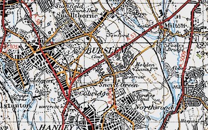 Old map of Sneyd Green in 1946